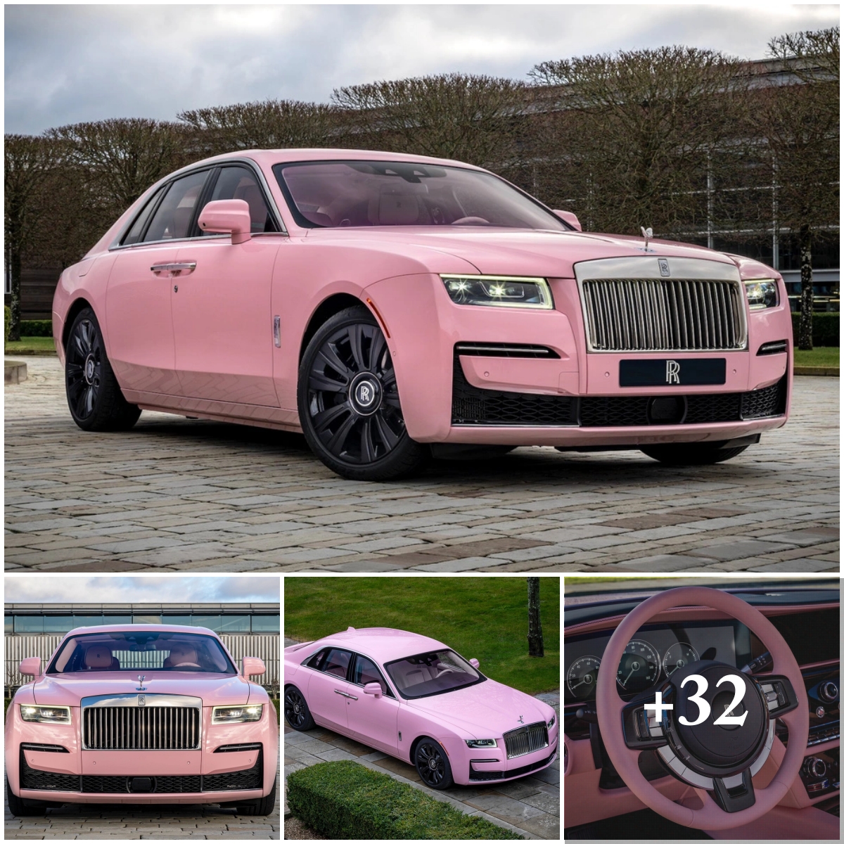 Rolls-Royce Unveils Custom Pink Ghost: 6 Months in the Making, 30 Hours per Flower