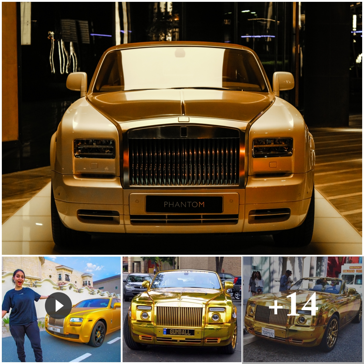 The Epitome of Luxury: The Gold Rolls-Royce