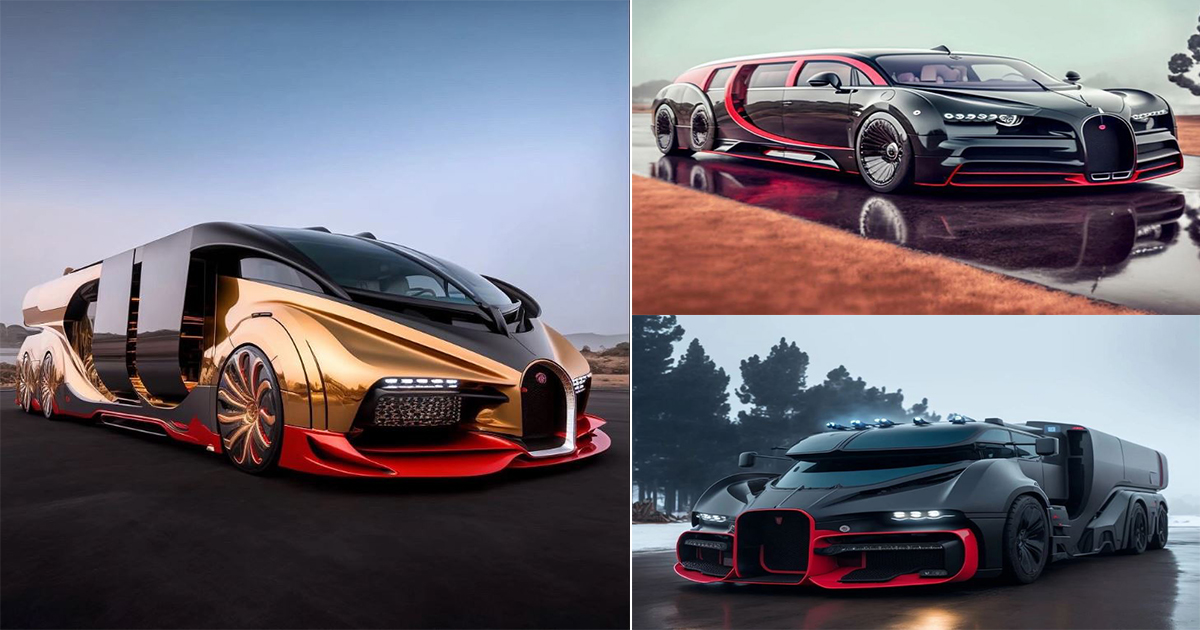 Artificial intelligence designs all kinds of Bugatti cars beyond imagination: Muscles, SUVs, limousines and even… trucks