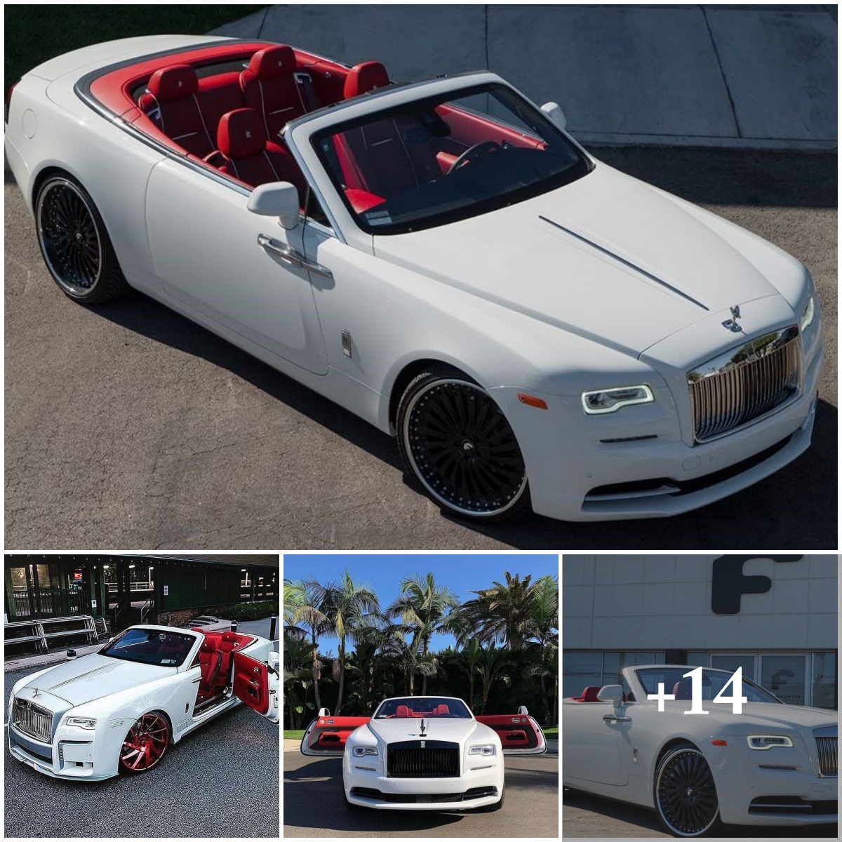 Elegance Meets Boldness: The White Rolls-Royce Dawn on Black Forgiatos