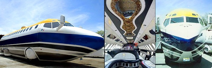 Boeing 727 Jet Limo – The limousine has a skin from a jet plane