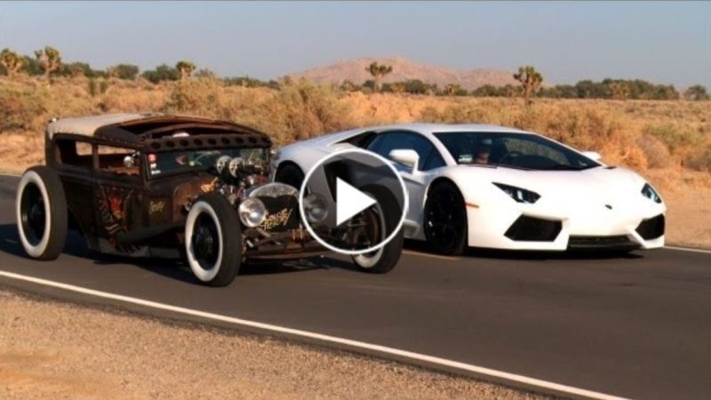 Rat Rod vs. Lamborghini Aventador: A Roadkill Adventure